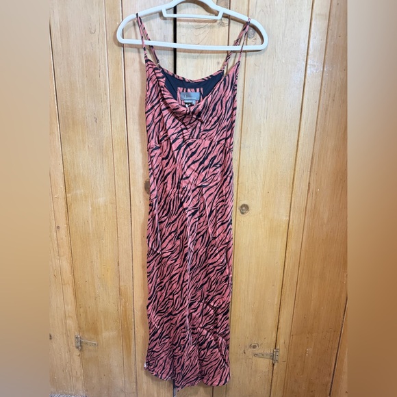 Anthropologie Zebra Striped Spaghetti Strap MIDI Dress - Picture 1 of 2